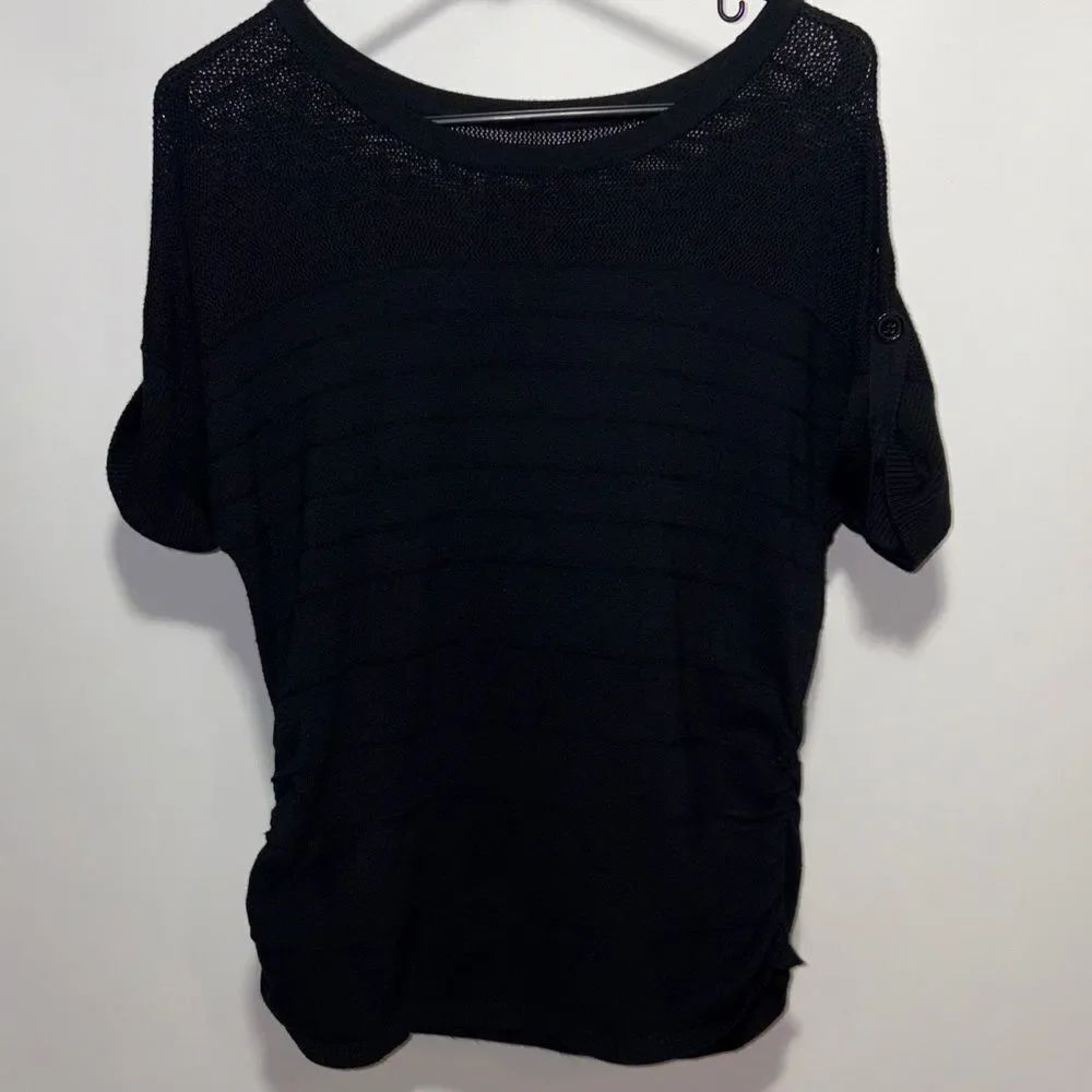 Apt. 9 Black Short Sleeve Sweater